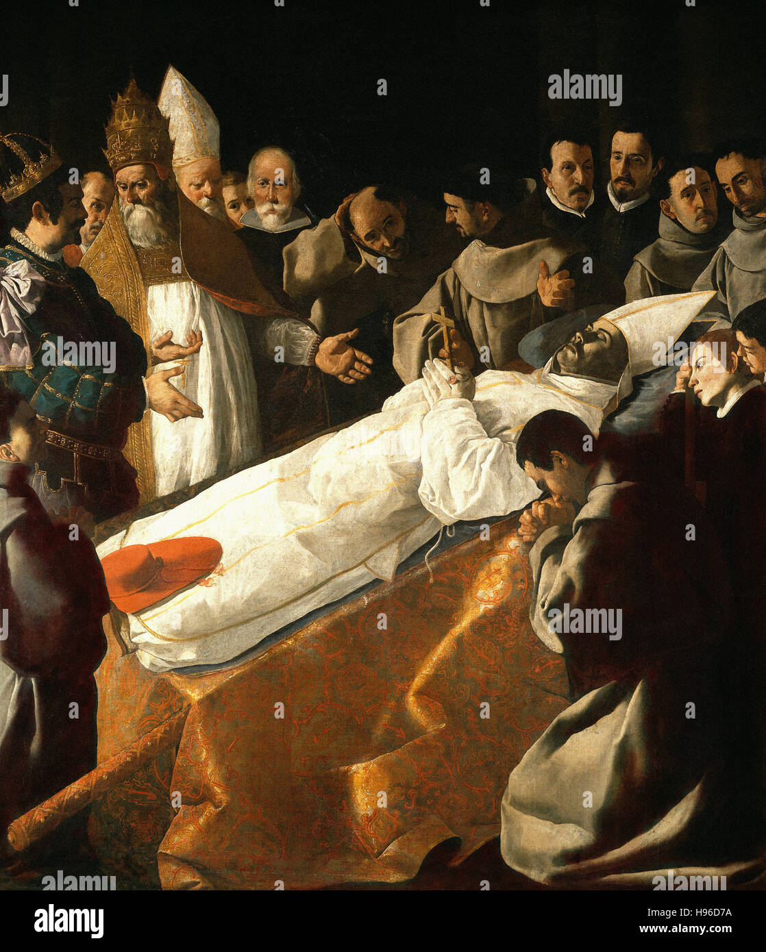 Francisco de Zurbarán -  Exhibition of the Body of St. Bonaventure Stock Photo