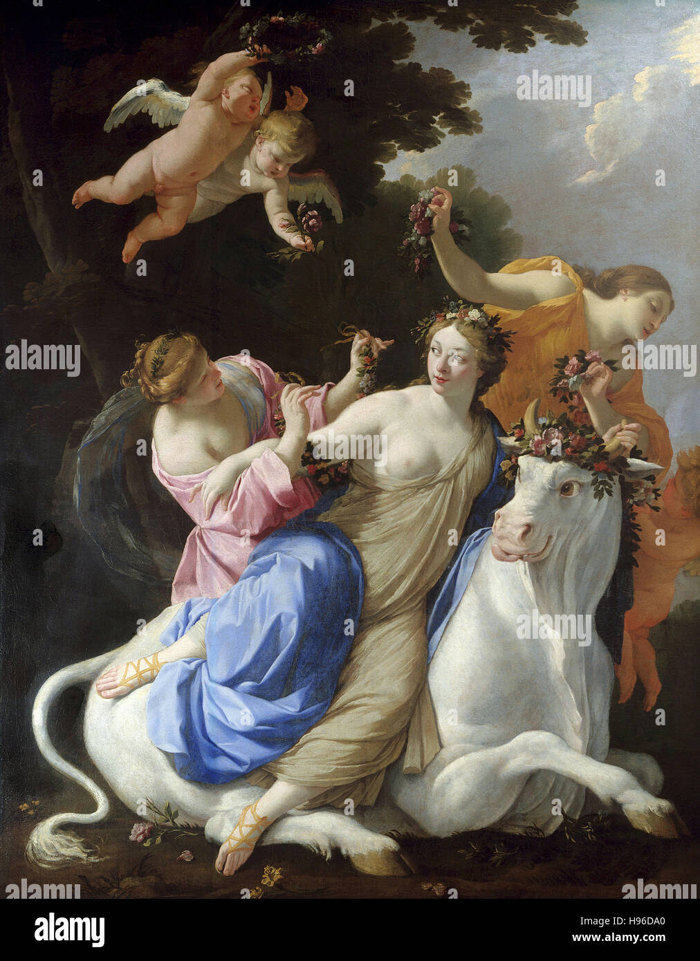Simon Vouet -  The Abduction of Europa   - 1641 Stock Photo