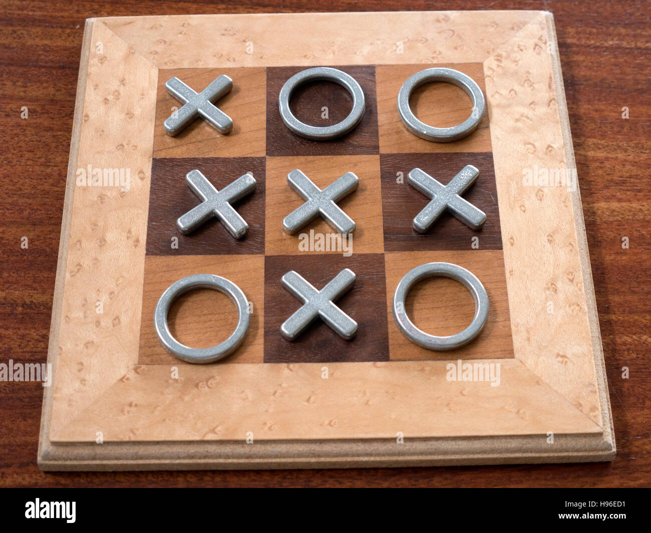 noughts and crosses game Stock Photo