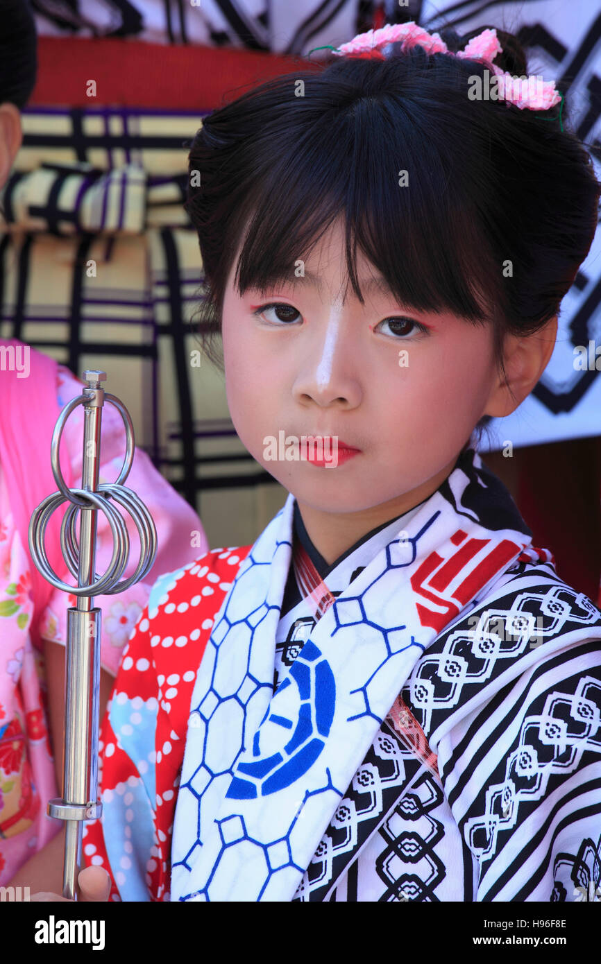 Japan, Kawagoe, festival, girl, child, people, portrait Stock Photo Alamy