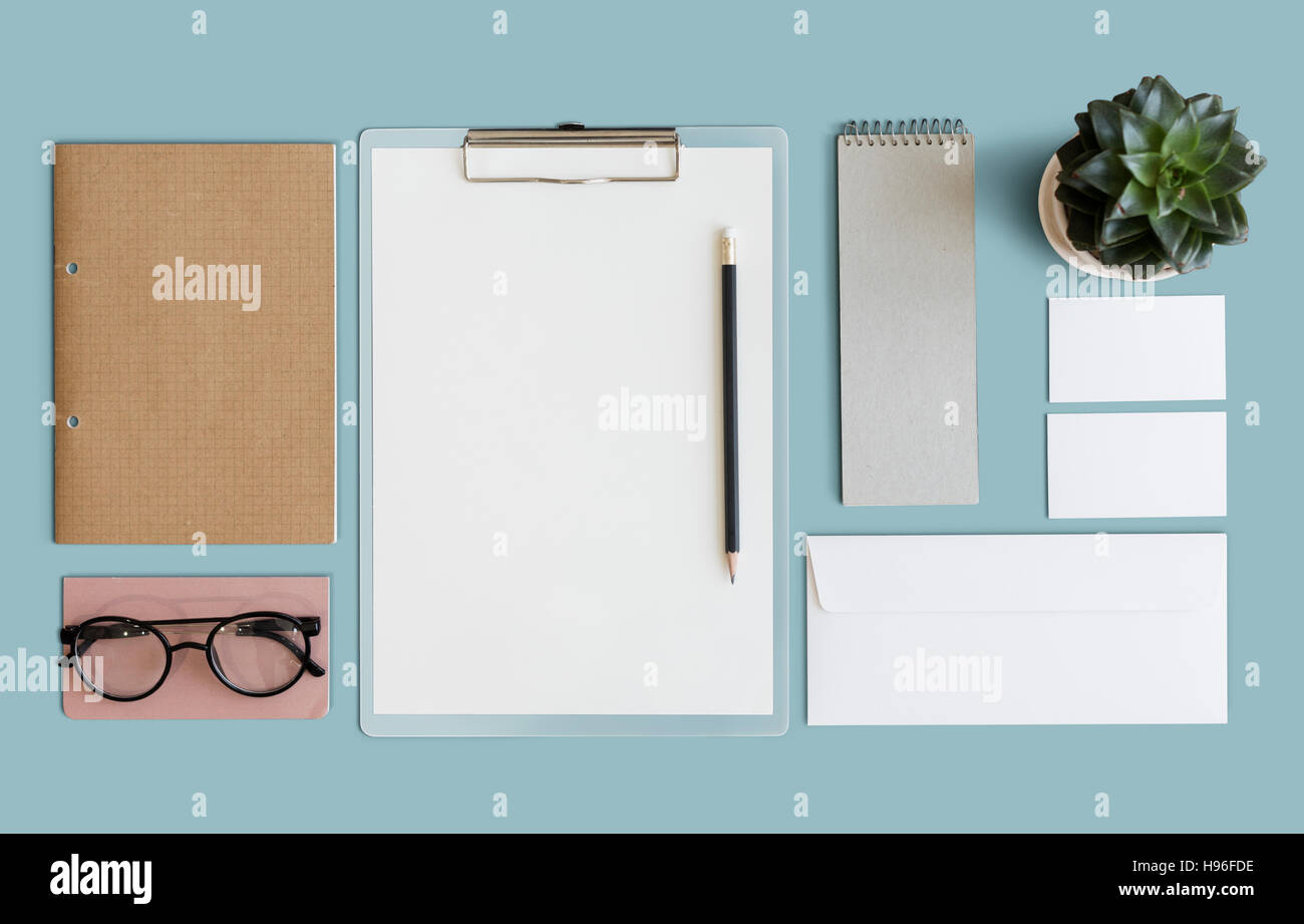 Stationary Document Paperwork Organization Concept Stock Photo - Alamy