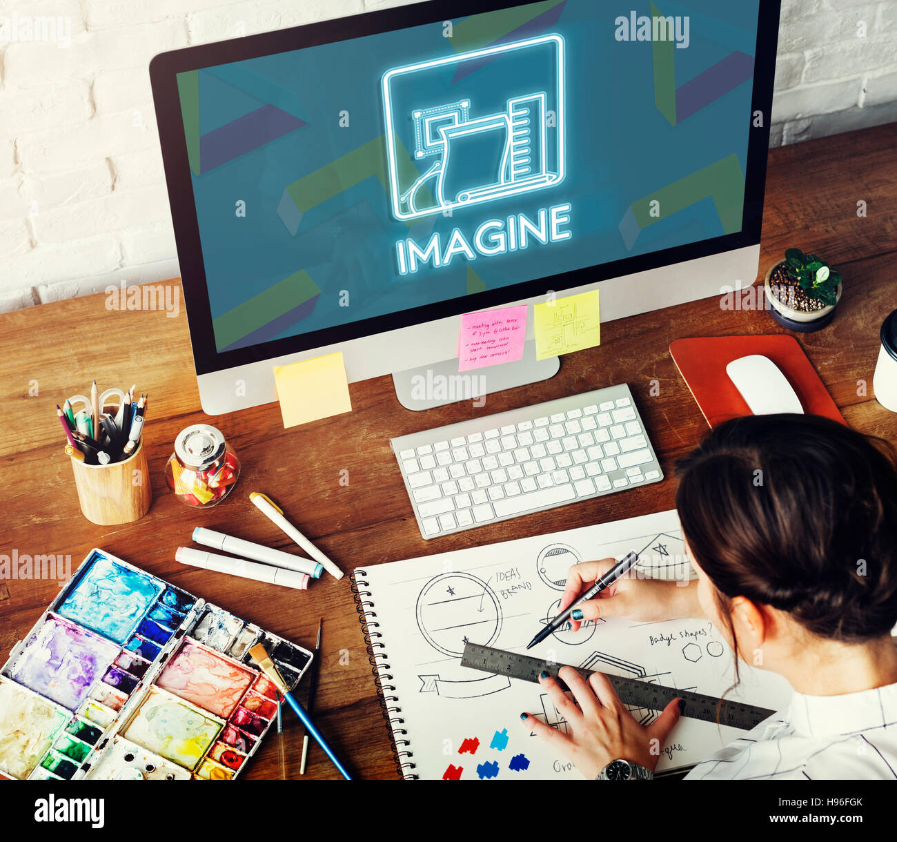 Imagine Ideas Thinking Vision Dream Creative Concept Stock Photo Alamy