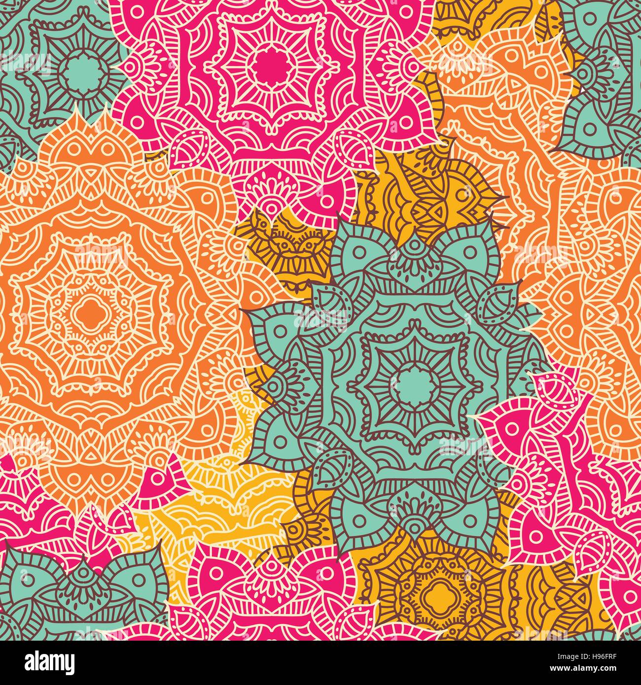 Vector seamless texture with abstract flowers Stock Vector Image & Art ...