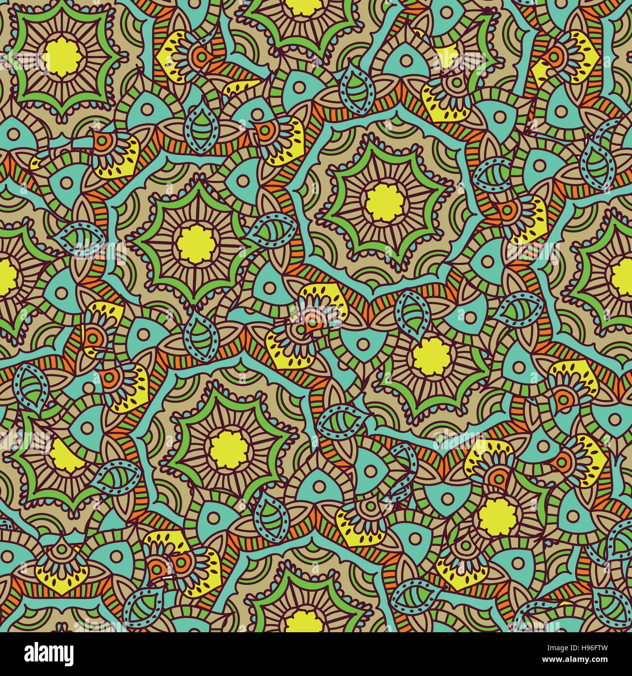 Vector seamless texture with abstract flowers Stock Vector Image & Art ...