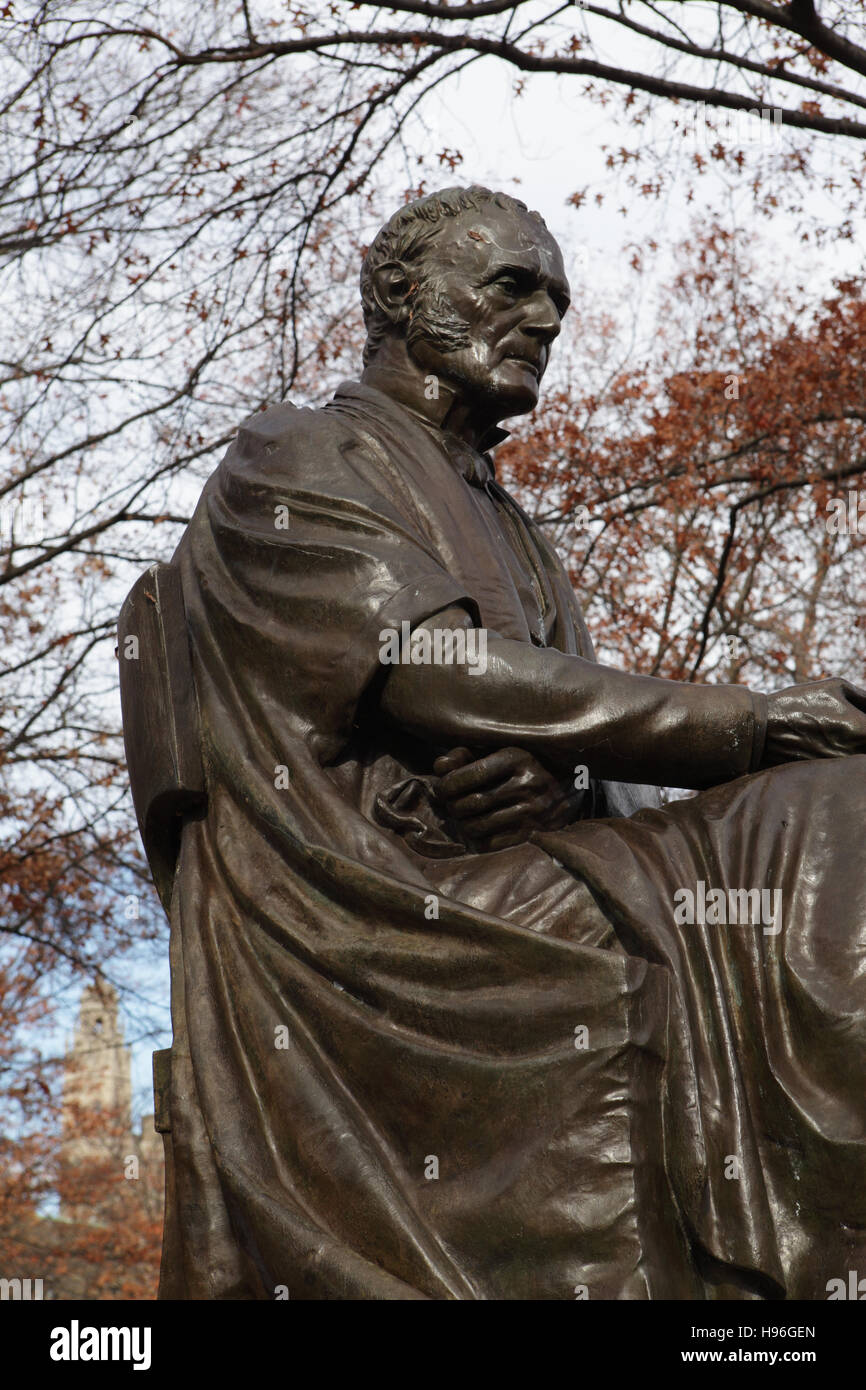 Statue of Theodore Dwight Woolsey, 1896, president of Yale from 1846