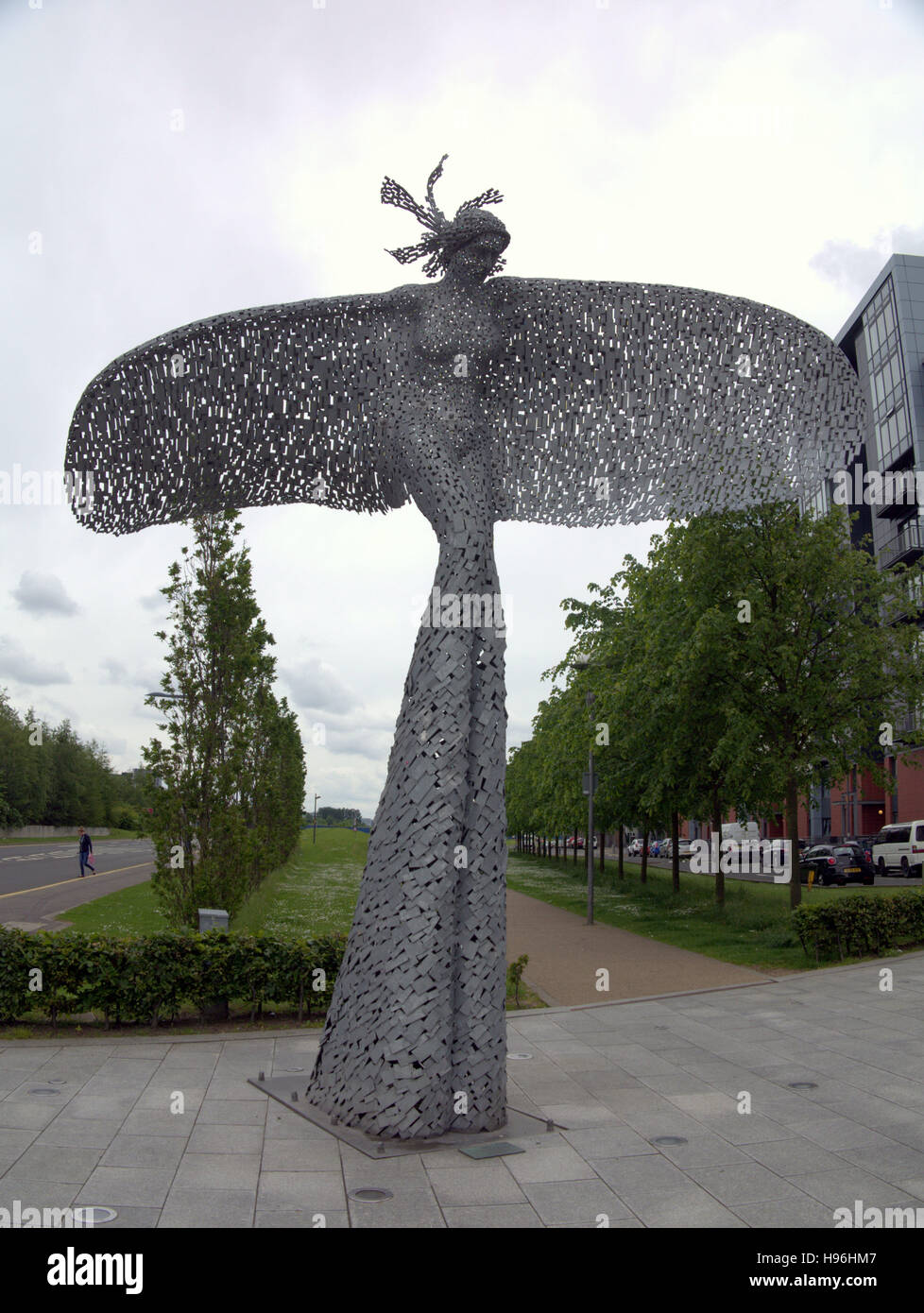 The Rise Sculpture by Andy Scott at Glasgow Harbour flats, Scotland