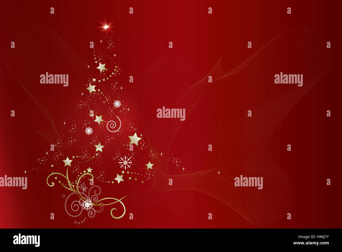 Christmas Tree Red Background Stock Vector Image & Art Alamy