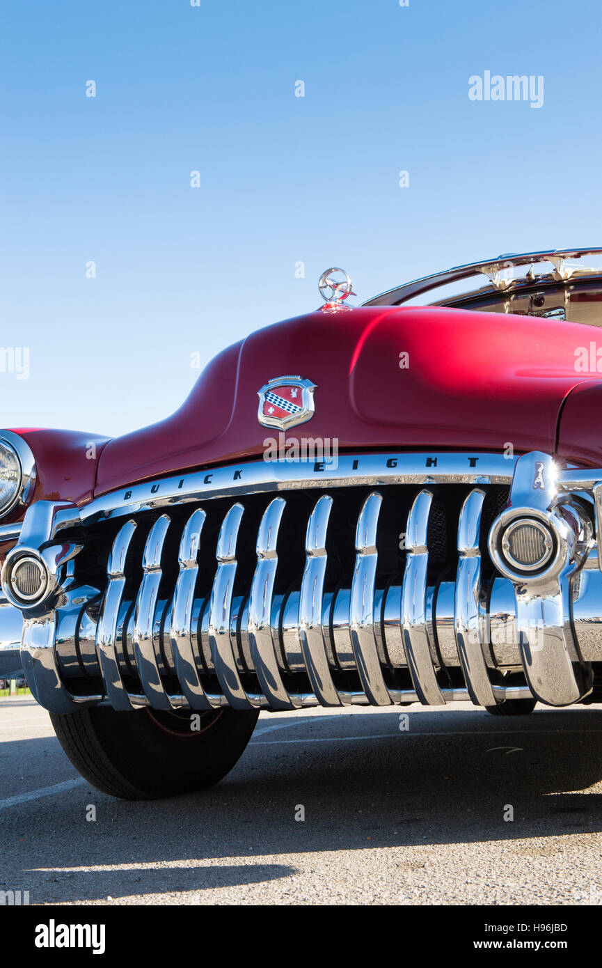 Red 1950 Buick Super 8. Classic American fifties car Stock Photo
