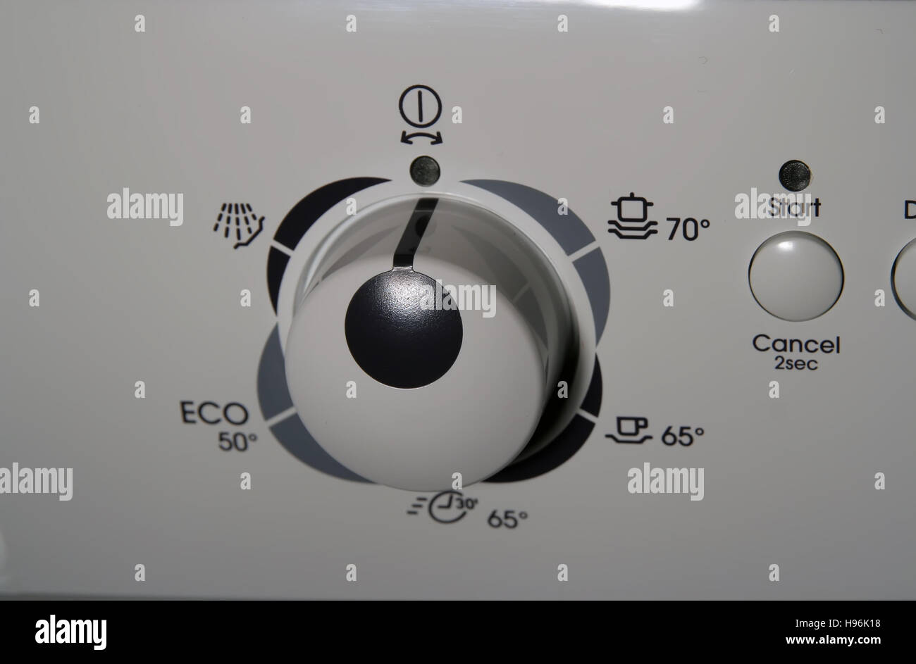 Dishwasher machine control panel Stock Photo Alamy