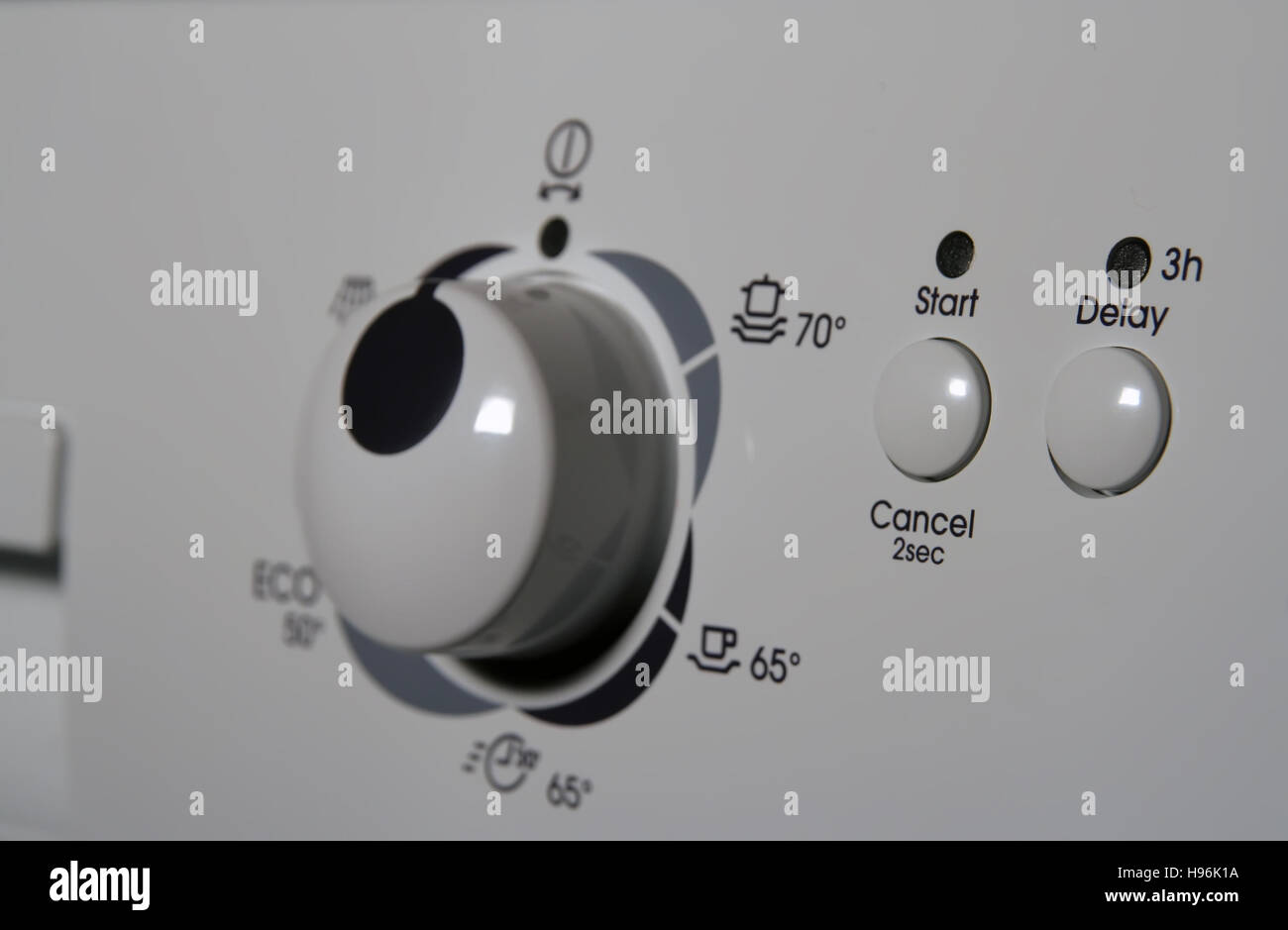 Dishwasher machine control panel Stock Photo Alamy