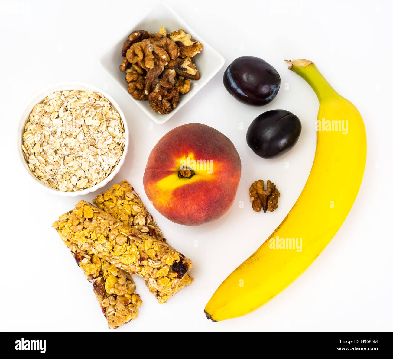 Healthy Nutrition. Childrens Food, School Lunches. Cereals, Nuts and