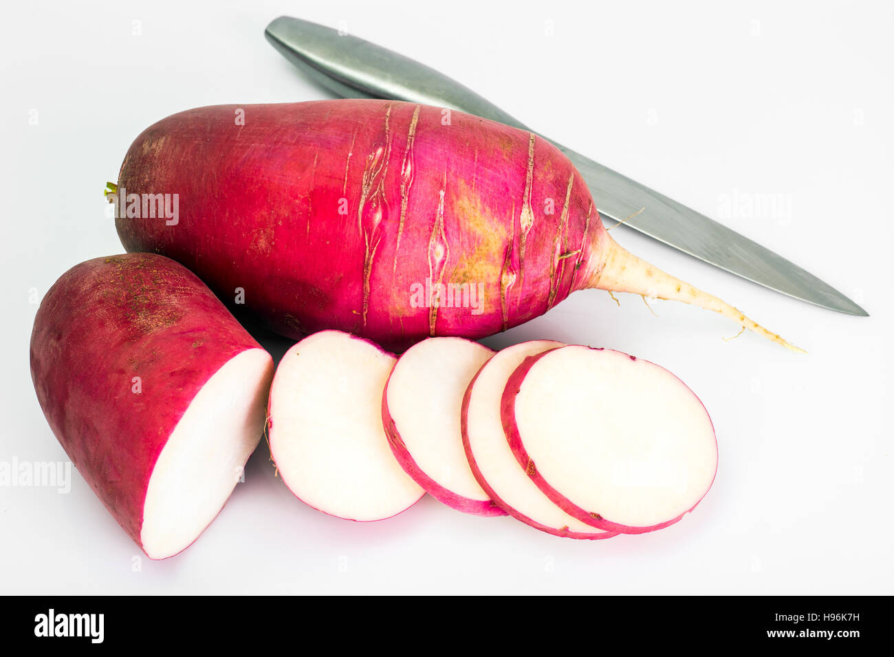 Daikon popular Japanese root vegetable Studio Photo Stock Photo Alamy
