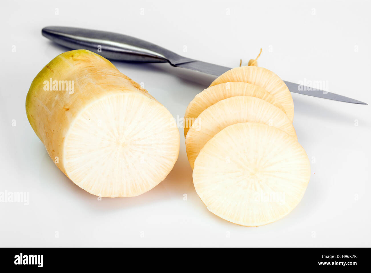 Daikon popular Japanese root vegetable Studio Photo Stock Photo Alamy