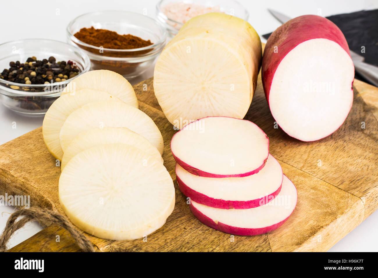 Daikon popular Japanese root vegetable Studio Photo Stock Photo Alamy