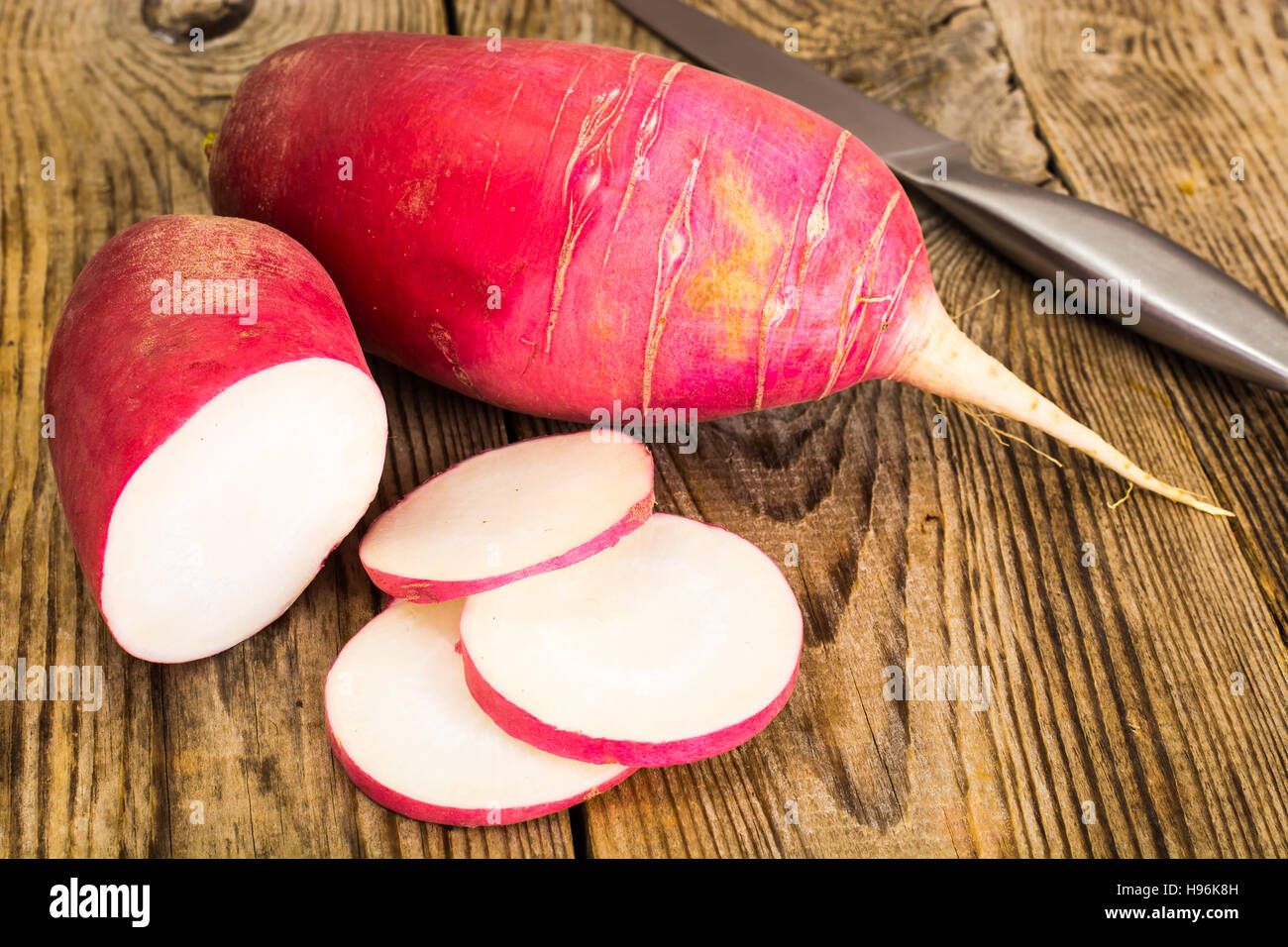 Daikon popular Japanese root vegetable Studio Photo Stock Photo Alamy