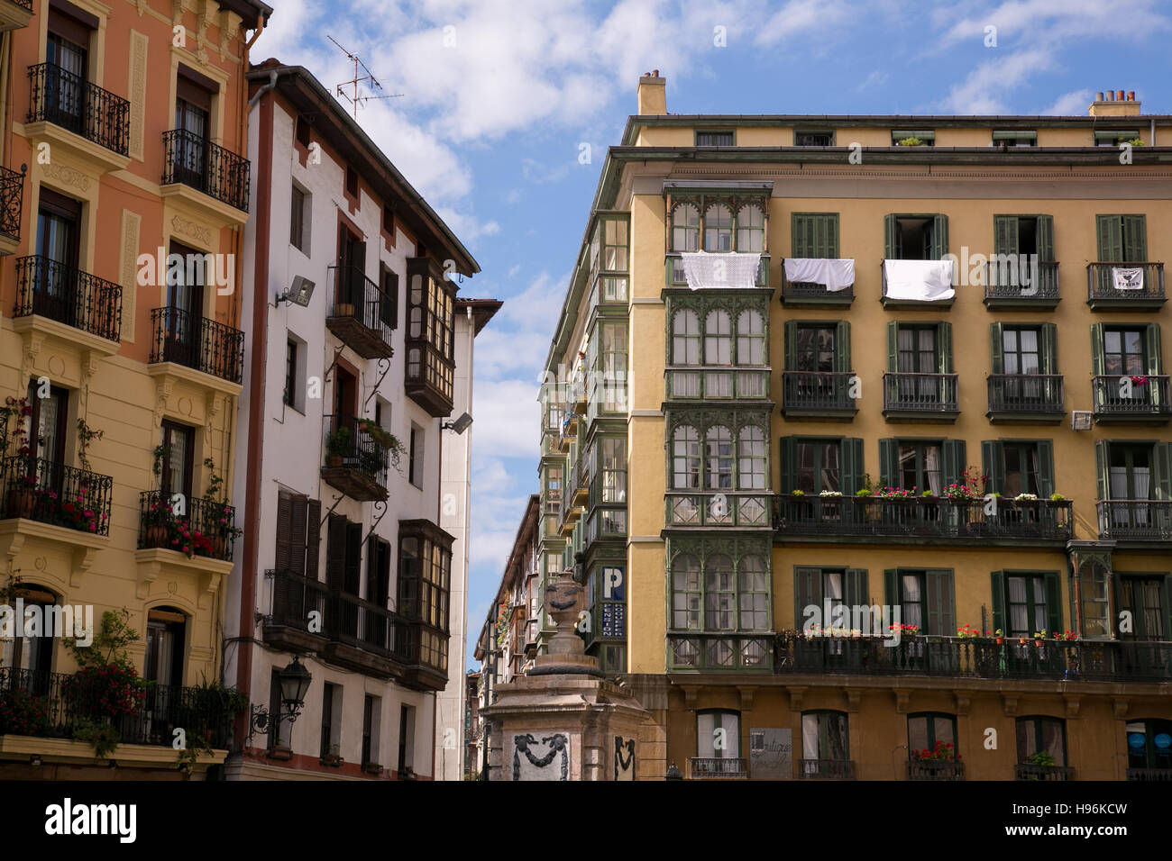 Apartment buildings in Bilbao, Spain Stock Photo Alamy