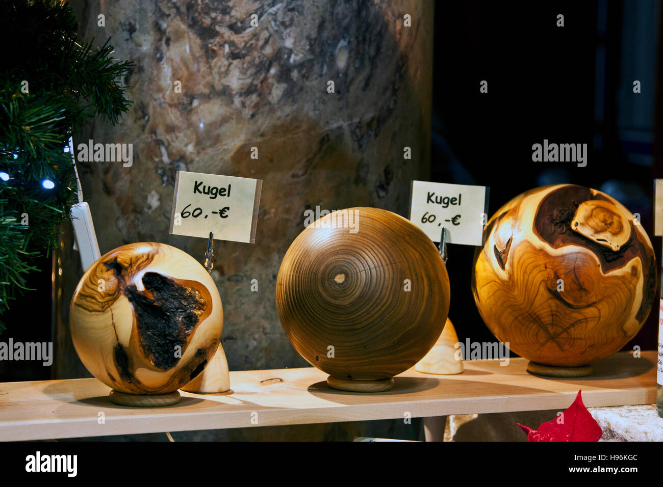 Christmas Market, Hohenzollern Castle, Hechingen Germany, turned burl