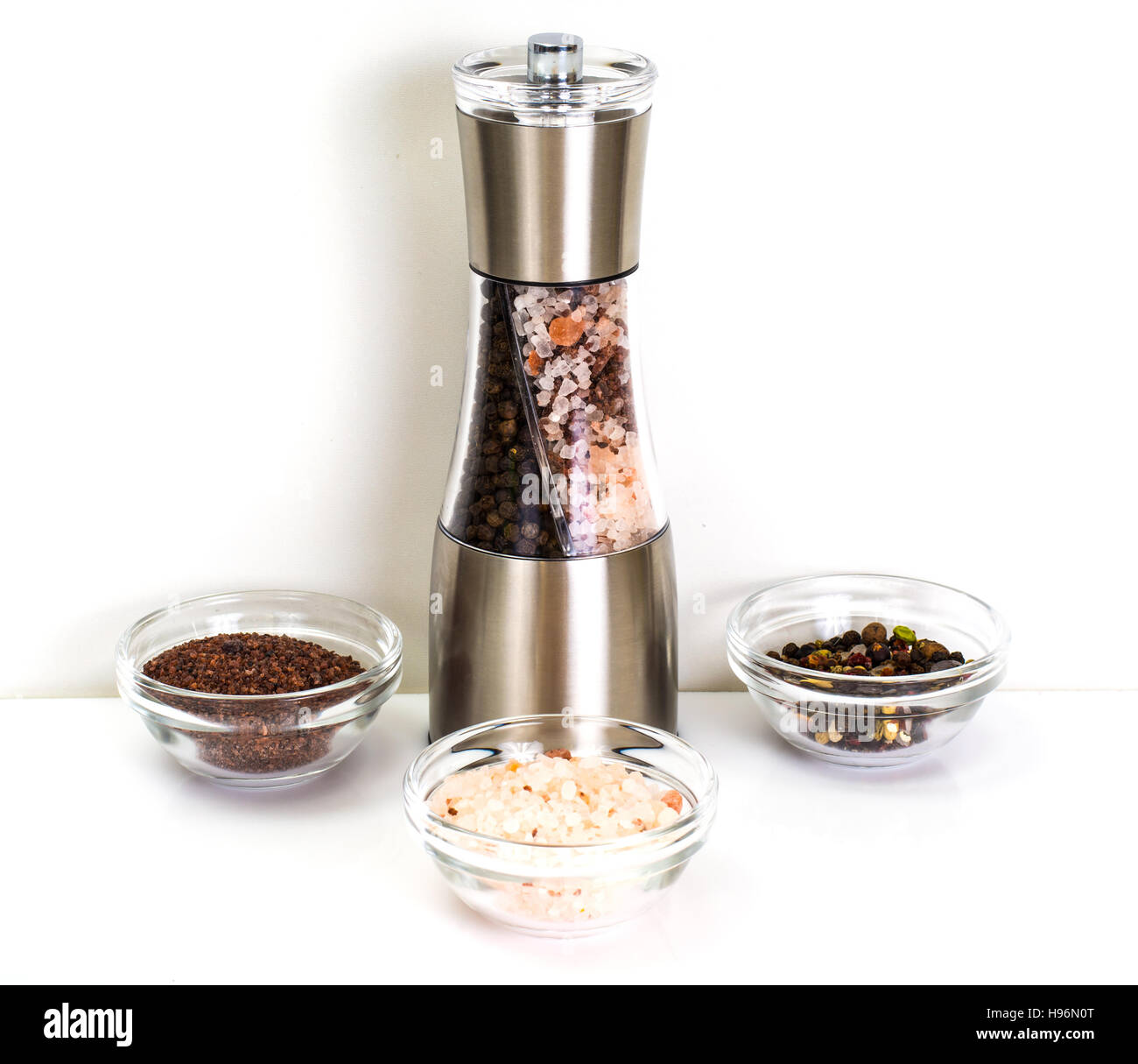 Stylish mill for coarse salt and pepper Studio Photo Stock Photo Alamy