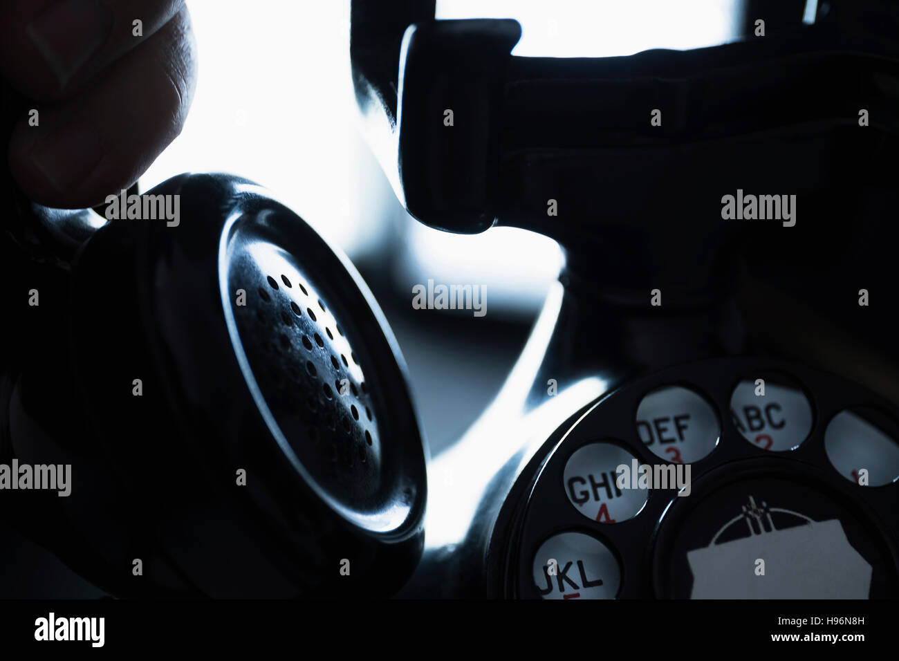 Close-up of retro styled telephone Stock Photo
