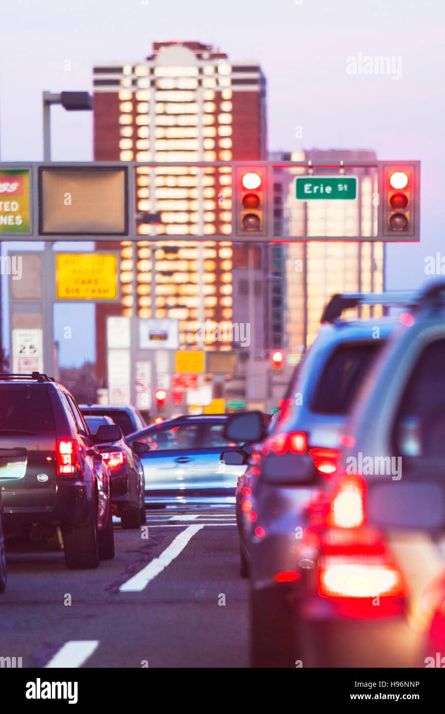 USA, New Jersey, Jersey City, Traffic in city street Stock Photo Alamy