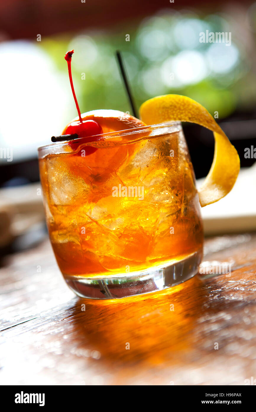 Alcoholic drink in glass Stock Photo Alamy