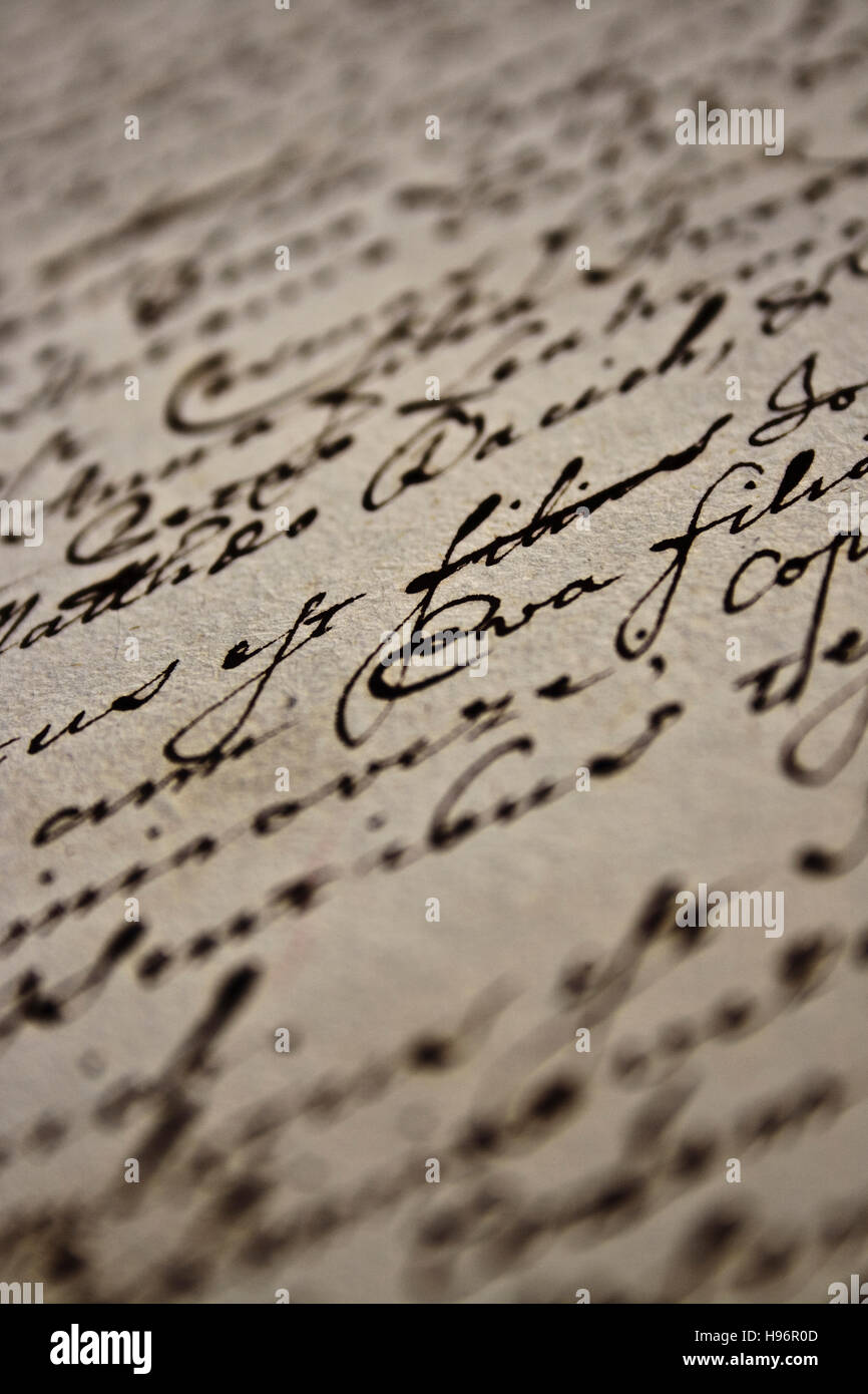 Vintage writing hi-res stock photography and images - Alamy