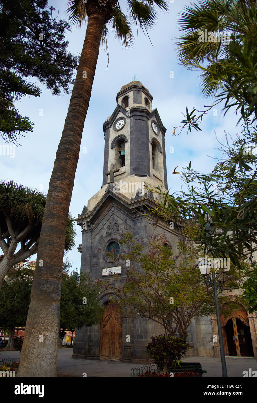 Church Iglesia de Nuestra Senora de la Pena de Francia in Puerto de la Cruz, Tenerife, Spain Stock Photo