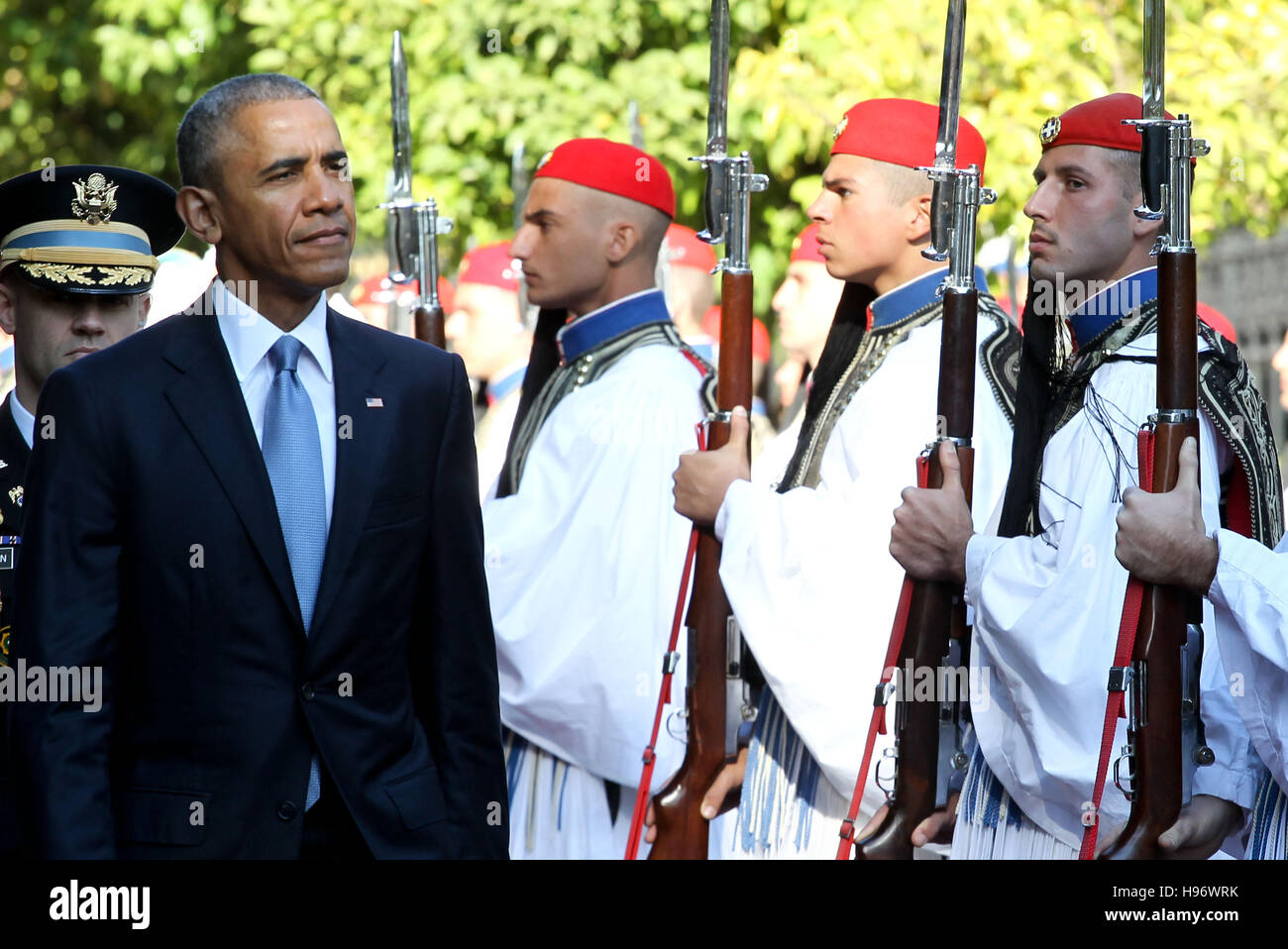 US President Barack Obama And His Greek Counterpart Prokopis 