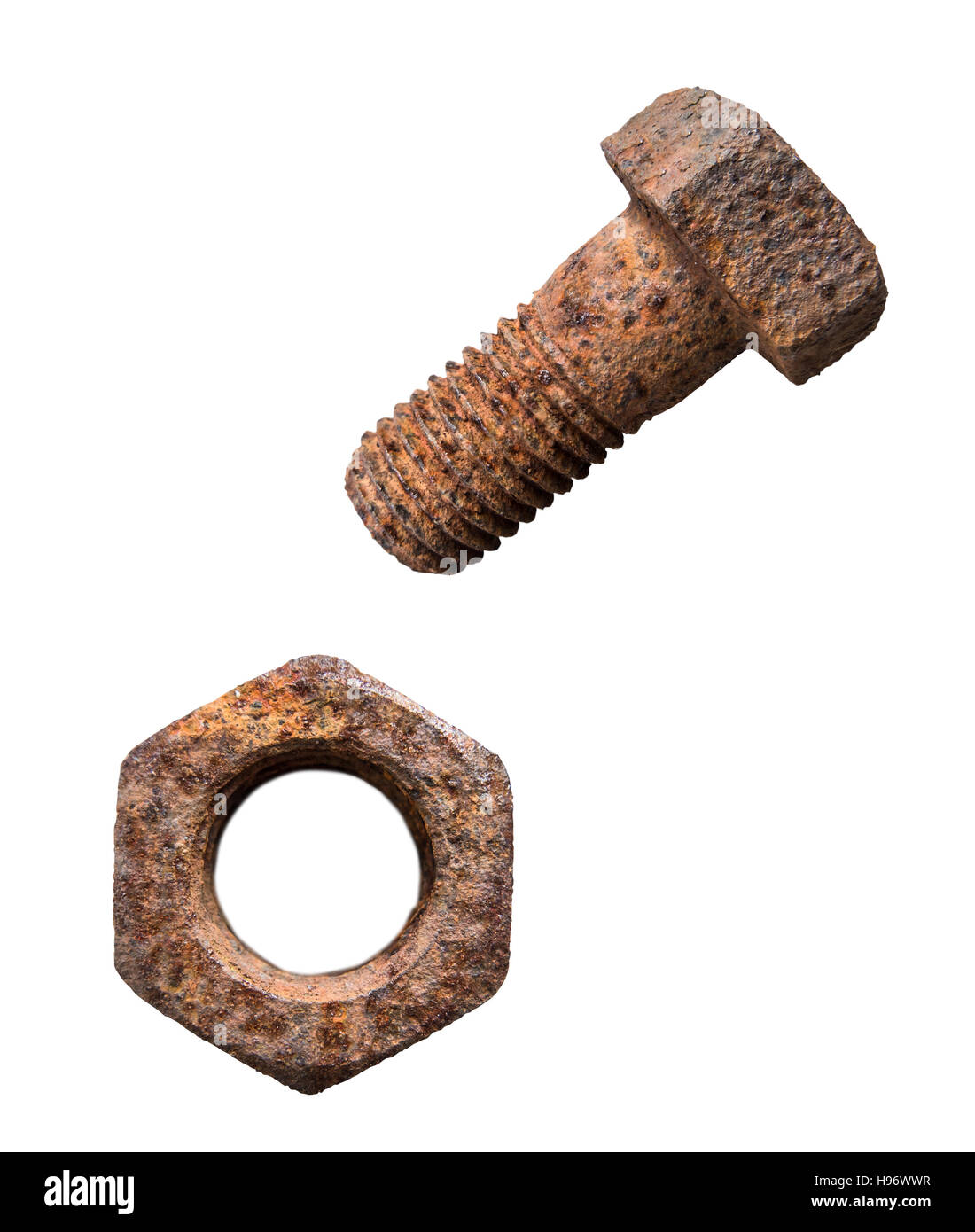 Isolated Nut And Screw Stock Photo Alamy