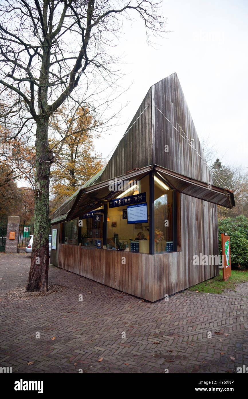 ticket office at the entrance to national park Hoge Veluwe in Schaarsbergen near Arnhem Stock