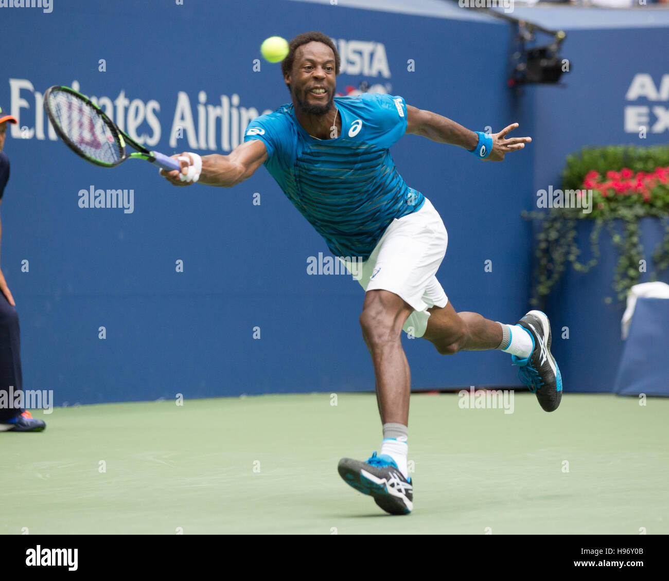 GAEL MONFILS (FRA) at the US Open 2014 Championships in Flushing Meadows,New York,USA Stock Photo