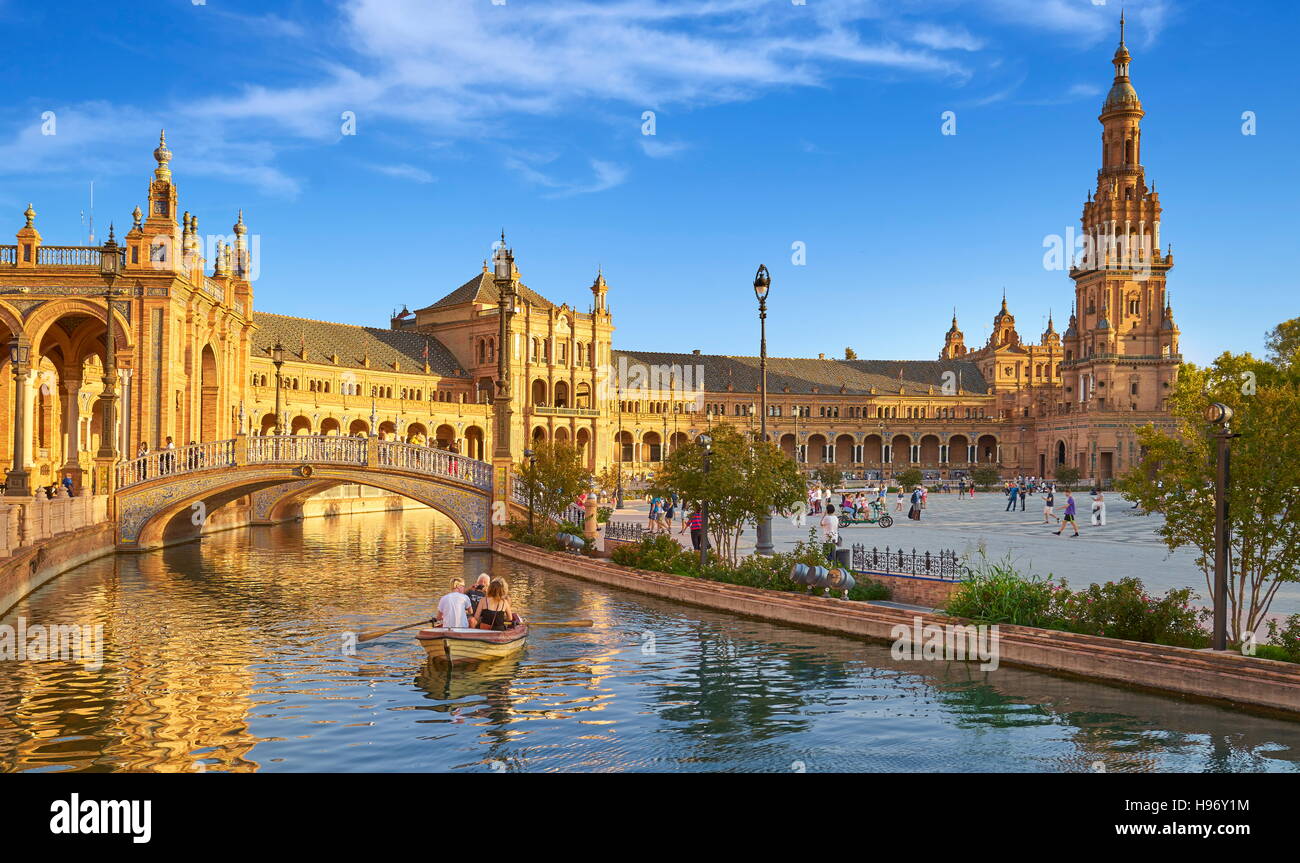 Plaza de Espana - Seville, Andalusia, Spain Stock Photo