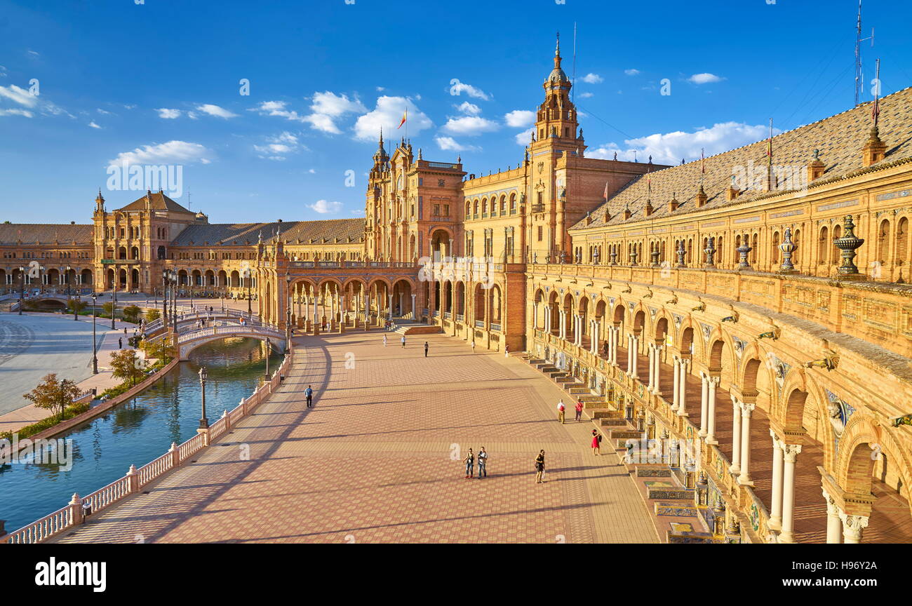 Plaza de Espana - Seville, Andalusia, Spain Stock Photo