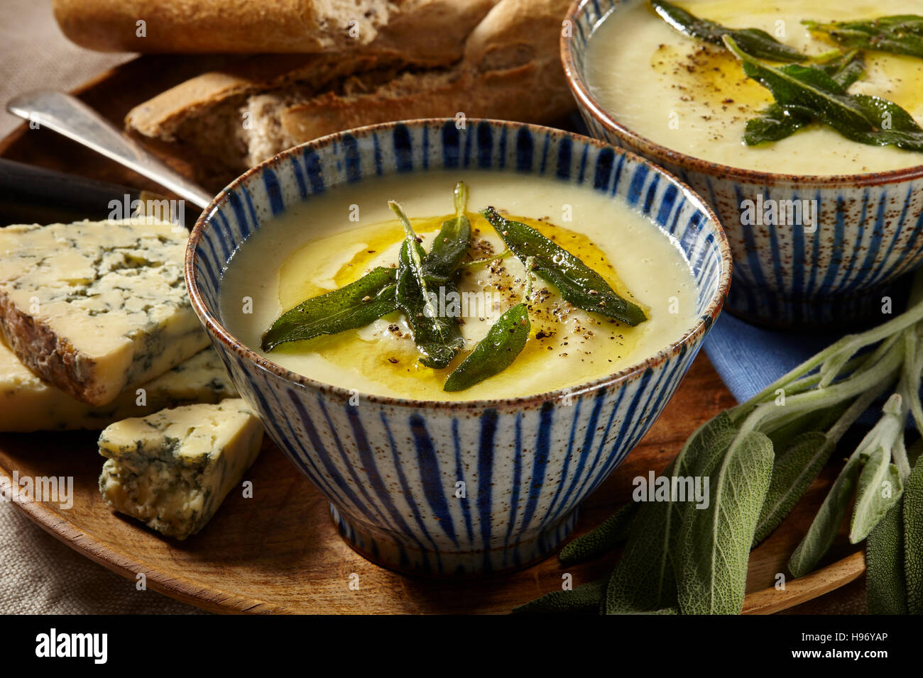 Celeriac soup Stock Photo