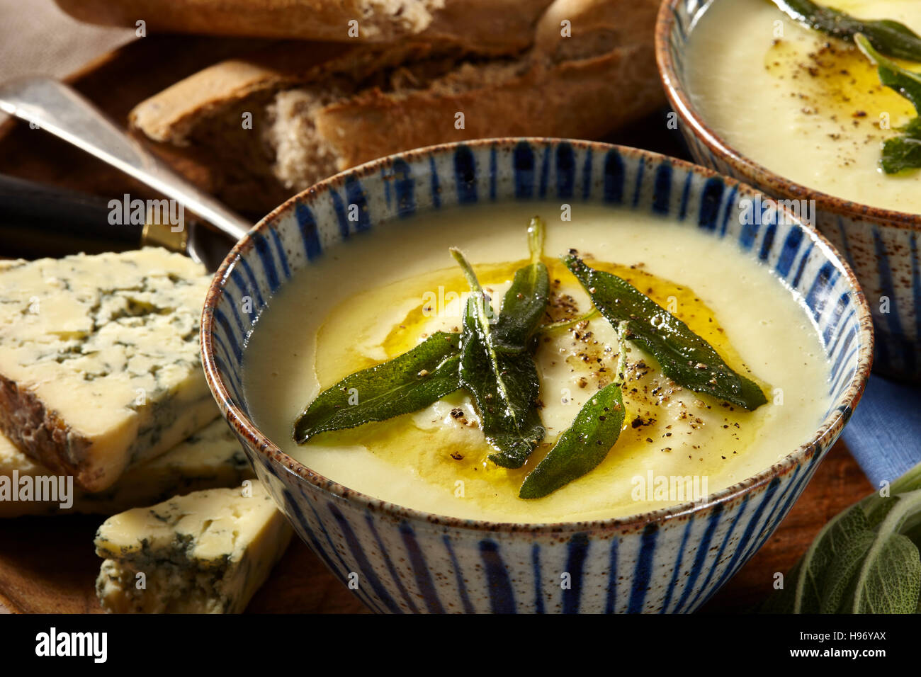 Celeriac soup Stock Photo