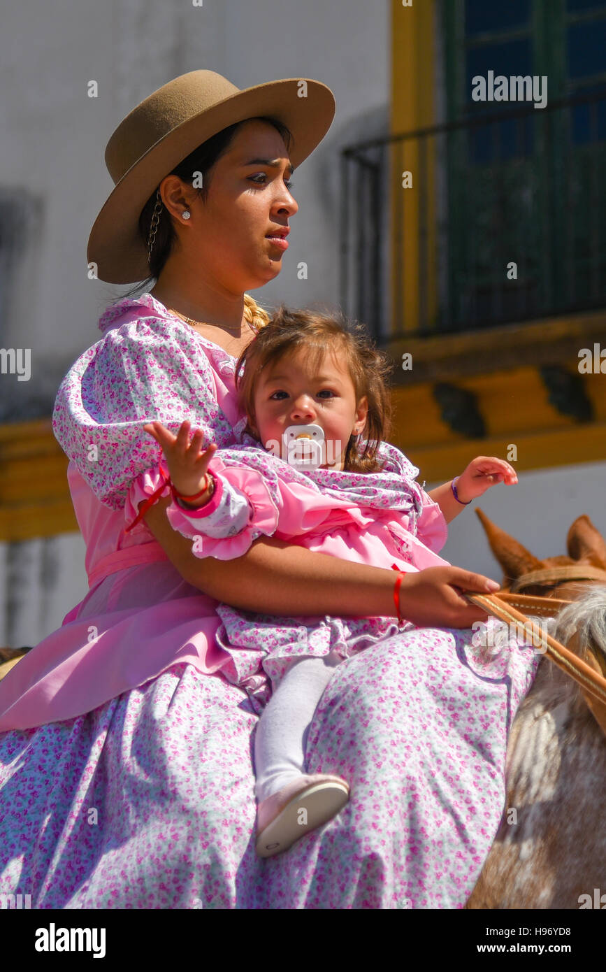 Lujan, Argentina. 25 Sep, 2016. A female gaucho, better known as 'china ...