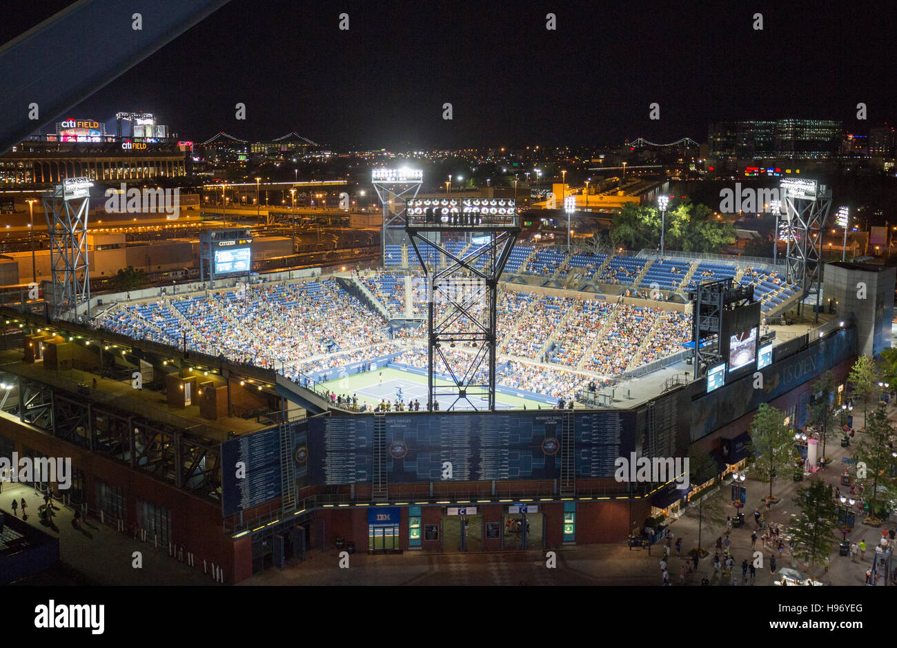 Louis Armstrong Stadium during a night session at the US Open