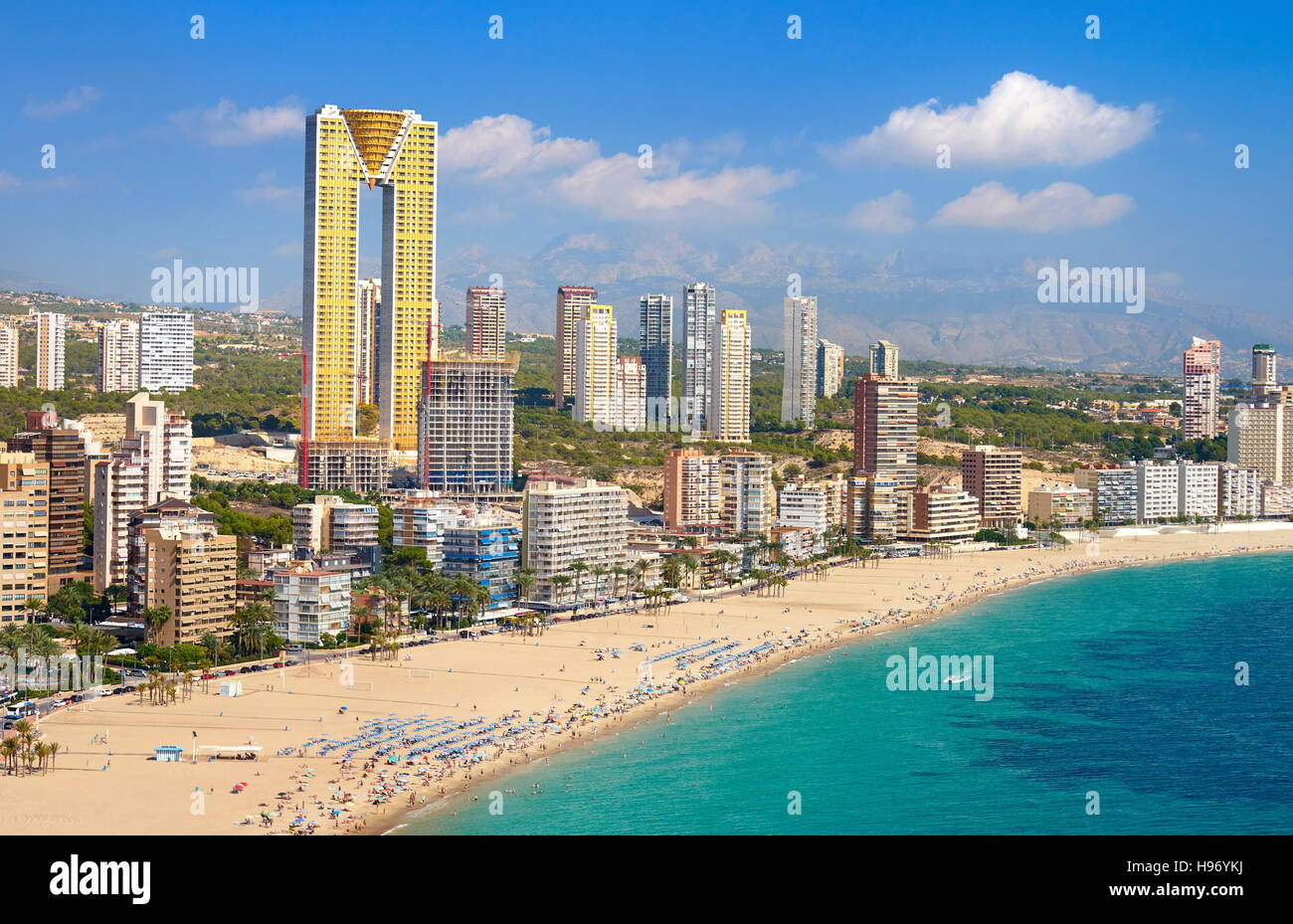 Benidorm Beach Spain Stock Photo Alamy