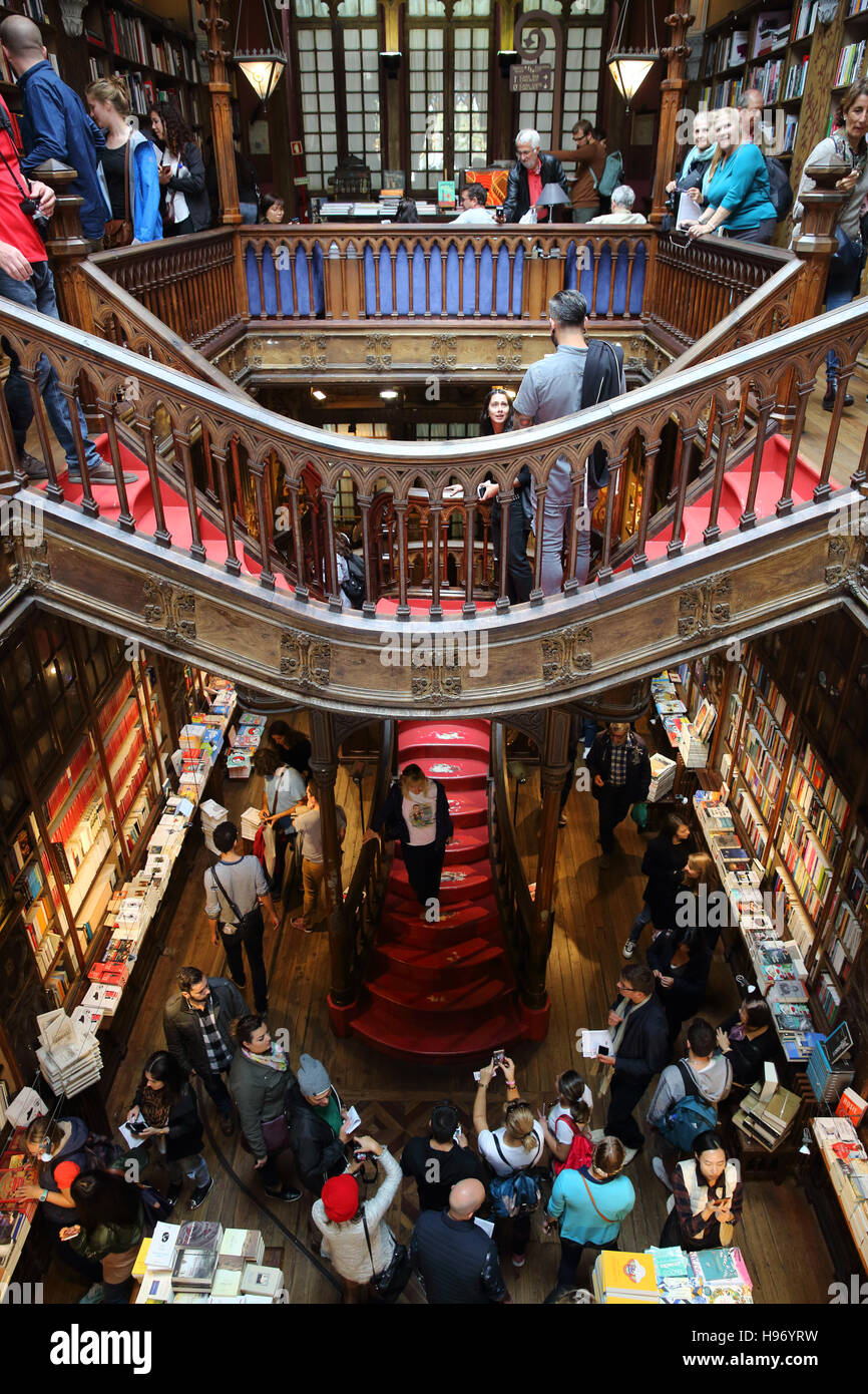 The beautiful Livraria Lello, known as Harry Potter's library