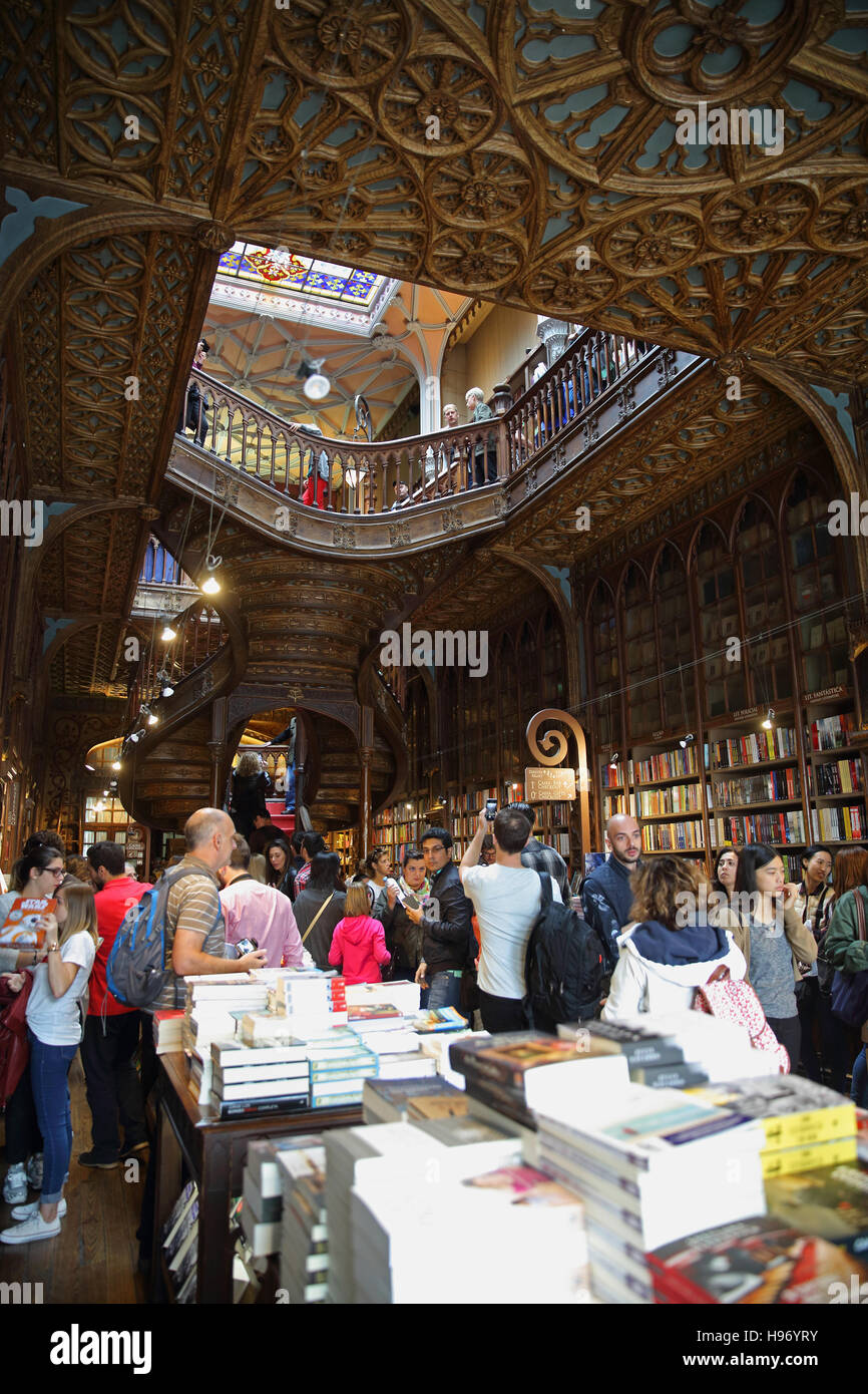 The beautiful Livraria Lello, known as Harry Potter's library