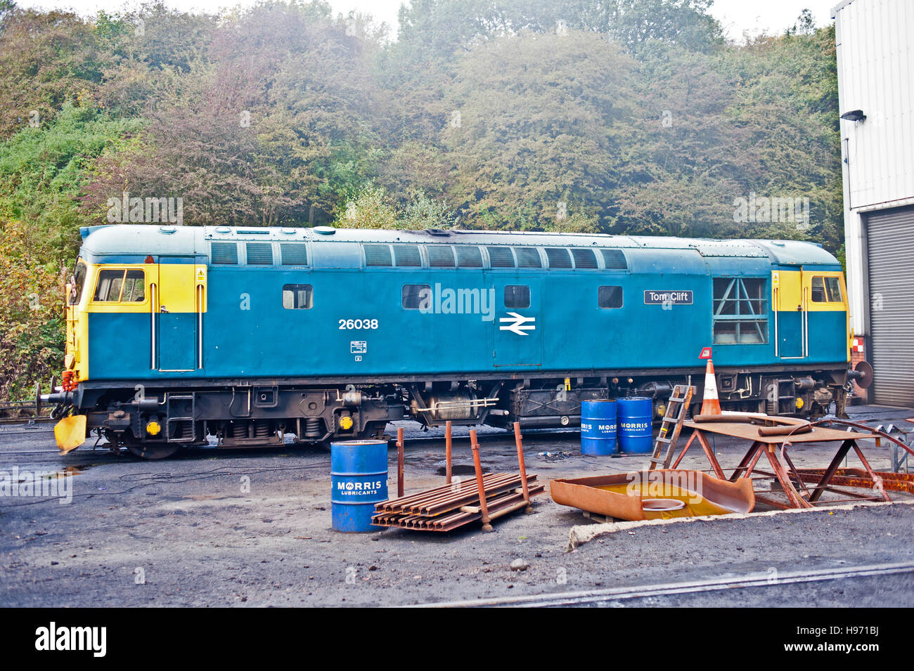 Class 26 No 26036 at Grosmont Motive Power Depot, North Yorkshire |moors Railway on 23rd October 2016 Stock Photo