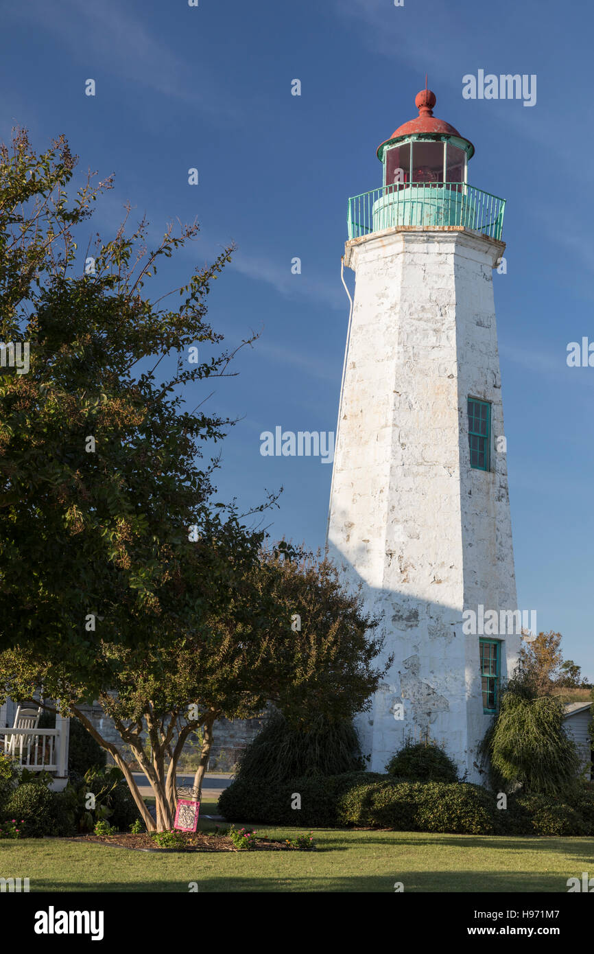 Old Point Comfort lighthouse at Civil War era Fort Monroe near Hampton