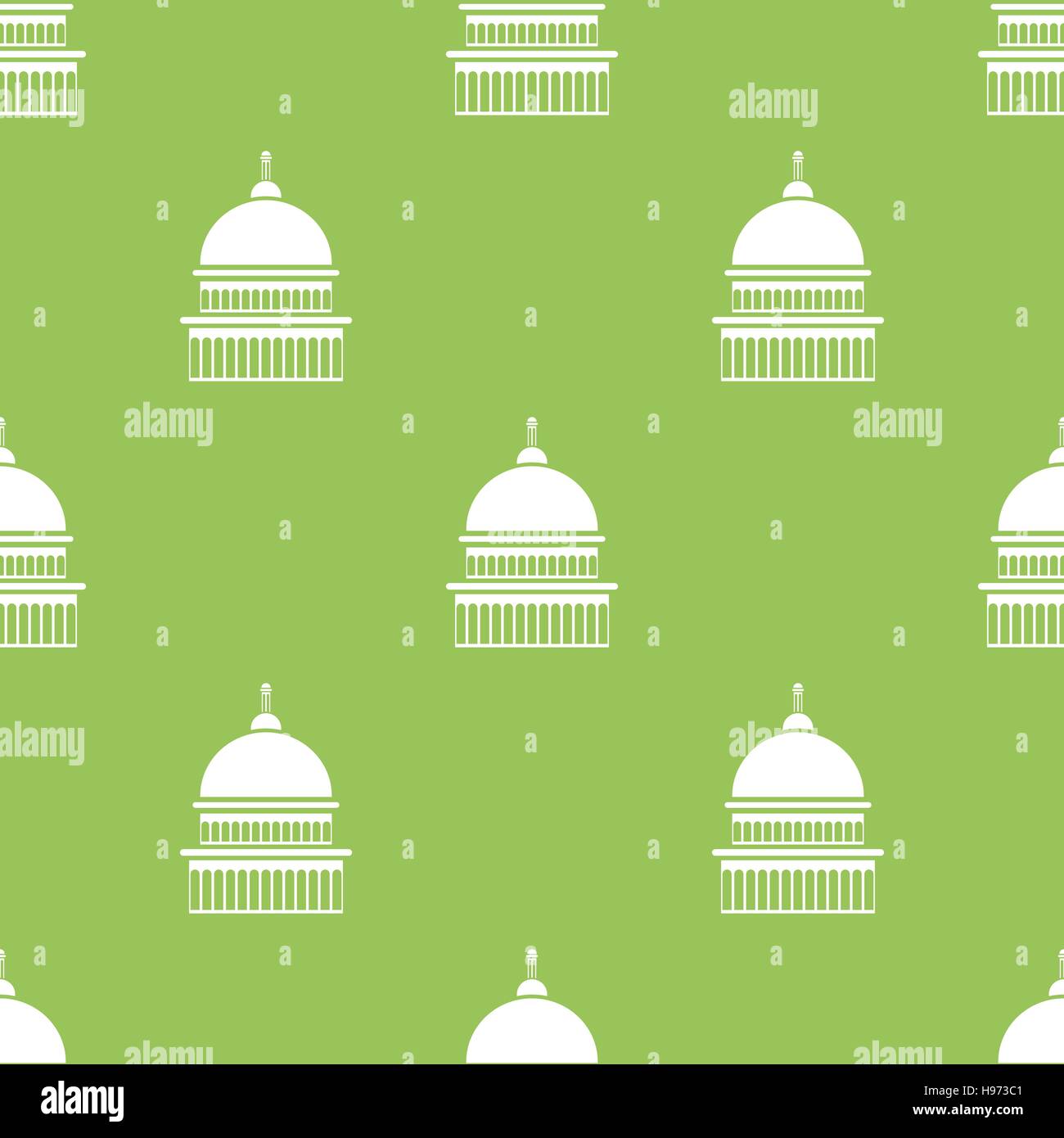 Capitol Icon Seamless Pattern Stock Vector