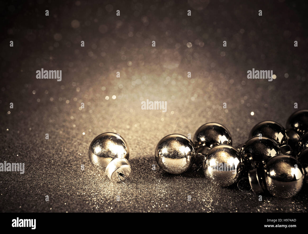 golden christmas ball background Stock Photo - Alamy