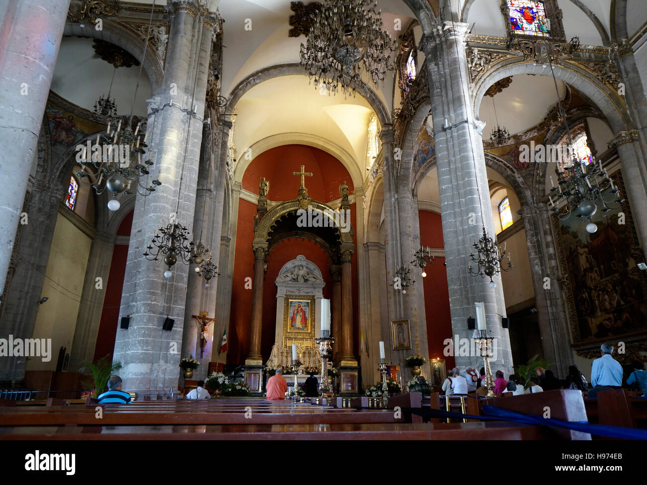 The Capilla de Juramentos at Baslica de Nuestra Senora de Guadalupe, Mexico City, Mexico. Stock Photo
