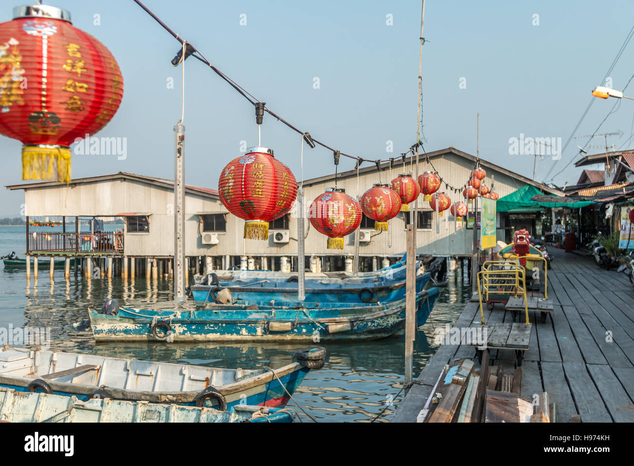 Floating market in Town, Penang, Malaysia Stock Photo Alamy