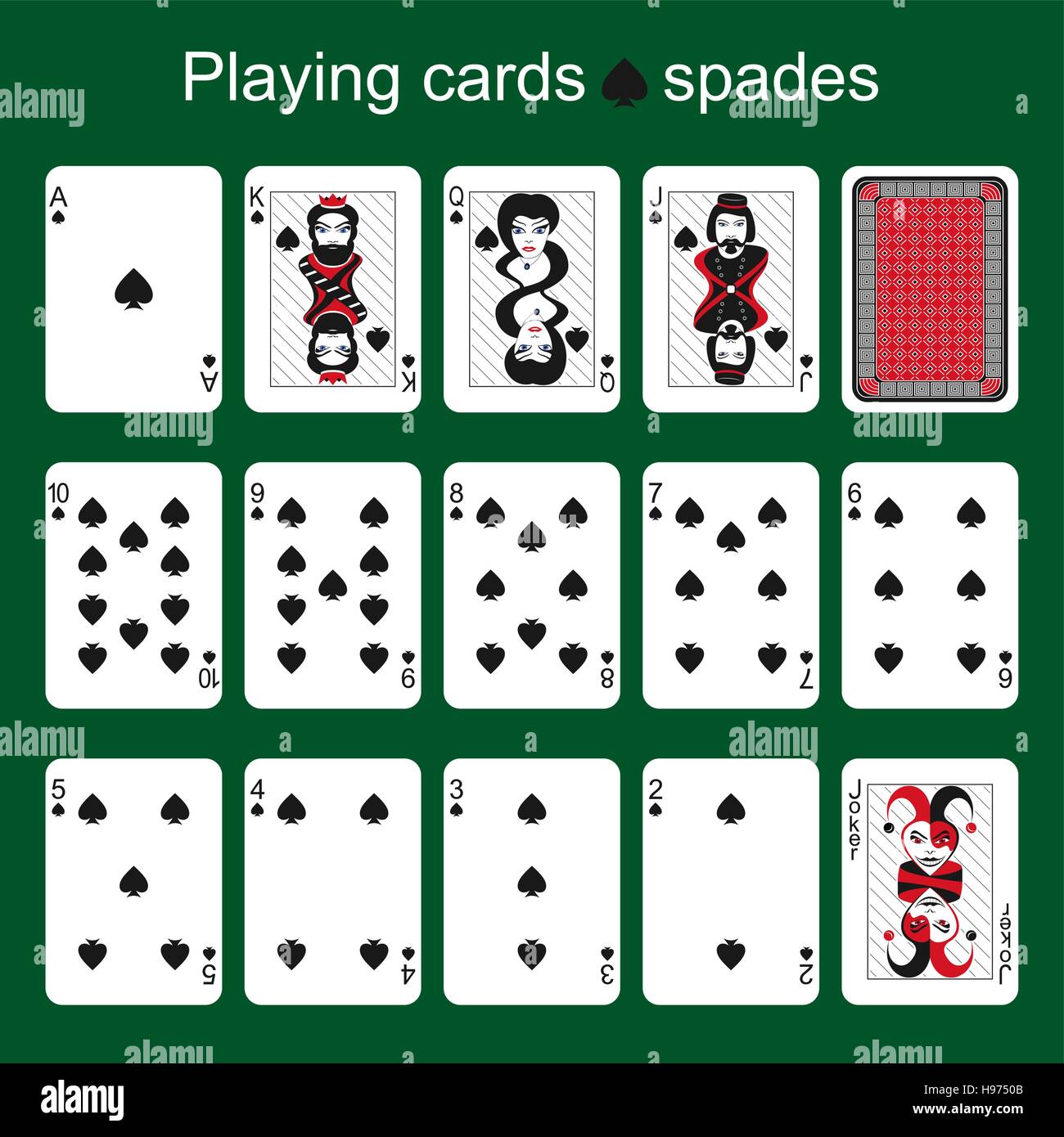 Playing cards. Spades Stock Vector Image & Art Alamy