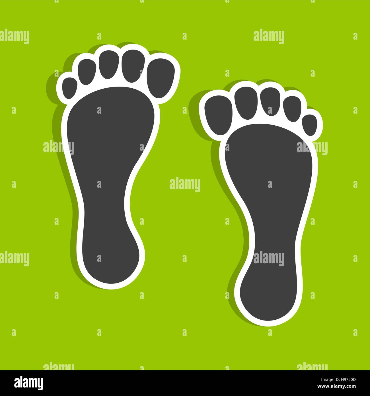 Foot imprints Stock Vector