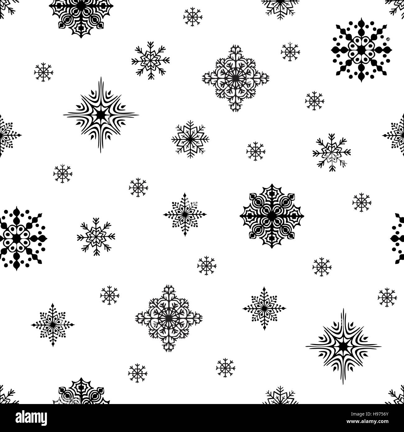 Christmas seamless pattern. Snow flakes backdrop. Tileable background ...