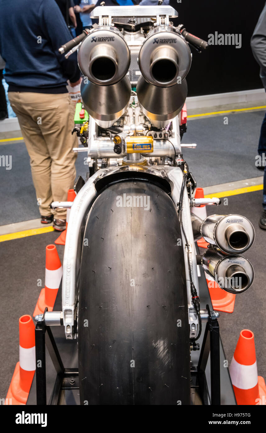 Zurich, Switzerland 21 Feb 2016 Rear view of a rare Suter MMX 500cc
